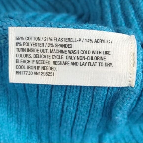 A New Day Women's Blue Mock Turtleneck Oversized Sweater! - Picture 5 of 7